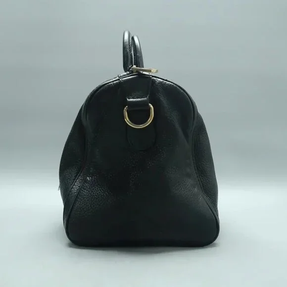 GUCCI Boston Black Leather Satchel 697-021225 - Picture 4 of 12